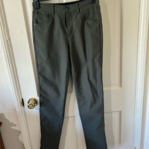 Men's Straight Fit Pants - Olive Green